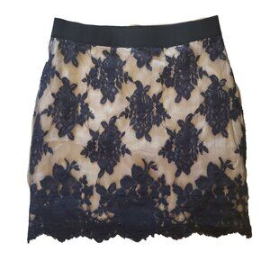 Phillip Lim 3.1 Skirt Navy Wool Lace Illusion Mini 8